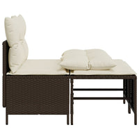 Thumbnail for 4-tlg. Garten-Sofagarnitur mit Kissen Braun Poly Rattan