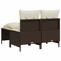 Thumbnail for 4-tlg. Garten-Sofagarnitur mit Kissen Braun Poly Rattan