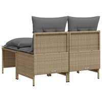 Thumbnail for 4-tlg. Garten-Sofagarnitur mit Kissen Beige Poly Rattan