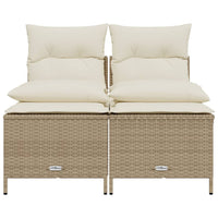 Thumbnail for 4-tlg. Garten-Sofagarnitur mit Kissen Beige Poly Rattan