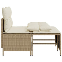 Thumbnail for 4-tlg. Garten-Sofagarnitur mit Kissen Beige Poly Rattan