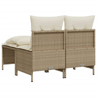 Thumbnail for 4-tlg. Garten-Sofagarnitur mit Kissen Beige Poly Rattan