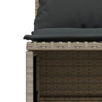 Thumbnail for 4-tlg. Garten-Sofagarnitur mit Kissen Hellgrau Poly Rattan