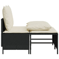 Thumbnail for 4-tlg. Garten-Sofagarnitur mit Kissen Schwarz Poly Rattan