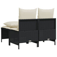 Thumbnail for 4-tlg. Garten-Sofagarnitur mit Kissen Schwarz Poly Rattan