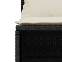Thumbnail for 4-tlg. Garten-Sofagarnitur mit Kissen Schwarz Poly Rattan