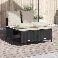 Thumbnail for 4-tlg. Garten-Sofagarnitur mit Kissen Schwarz Poly Rattan