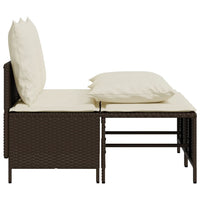 Thumbnail for 4-tlg. Garten-Sofagarnitur mit Kissen Braun Poly Rattan