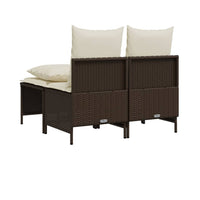 Thumbnail for 4-tlg. Garten-Sofagarnitur mit Kissen Braun Poly Rattan