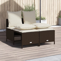 Thumbnail for 4-tlg. Garten-Sofagarnitur mit Kissen Braun Poly Rattan