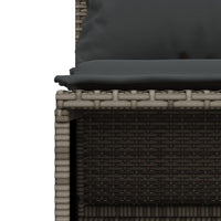 Thumbnail for 4-tlg. Garten-Sofagarnitur mit Kissen Grau Poly Rattan