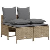 Thumbnail for 4-tlg. Garten-Sofagarnitur mit Kissen Beige Poly Rattan