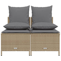Thumbnail for 4-tlg. Garten-Sofagarnitur mit Kissen Beige Poly Rattan