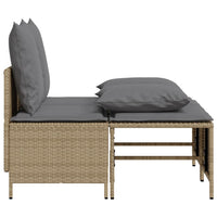 Thumbnail for 4-tlg. Garten-Sofagarnitur mit Kissen Beige Poly Rattan