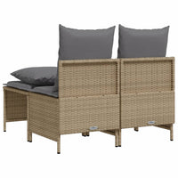 Thumbnail for 4-tlg. Garten-Sofagarnitur mit Kissen Beige Poly Rattan