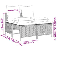 Thumbnail for 4-tlg. Garten-Sofagarnitur mit Kissen Beige Poly Rattan