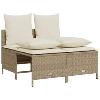 Thumbnail for 4-tlg. Garten-Sofagarnitur mit Kissen Beige Poly Rattan