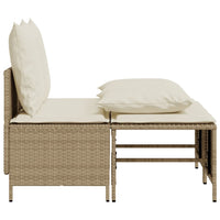 Thumbnail for 4-tlg. Garten-Sofagarnitur mit Kissen Beige Poly Rattan