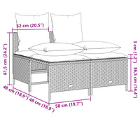 Thumbnail for 4-tlg. Garten-Sofagarnitur mit Kissen Beige Poly Rattan