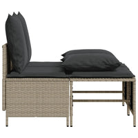 Thumbnail for 4-tlg. Garten-Sofagarnitur mit Kissen Hellgrau Poly Rattan