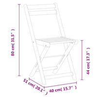 Thumbnail for Bistrostühle 4 Stk. Klappbar Massivholz Akazie