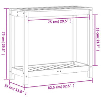 Thumbnail for Pflanztisch mit Ablage 82,5x35x75 cm Massivholz Douglasie