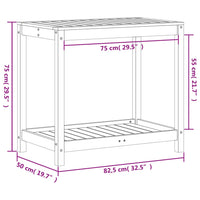 Thumbnail for Pflanztisch mit Ablage 82,5x50x75 cm Massivholz Douglasie