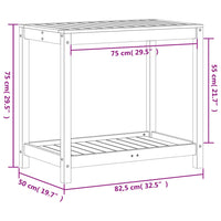 Thumbnail for Pflanztisch mit Ablage 82,5x50x75 cm Imprägniertes Kiefernholz