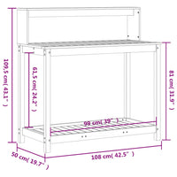 Thumbnail for Pflanztisch mit Ablagen 108x50x109,5 cm Massivholz Douglasie