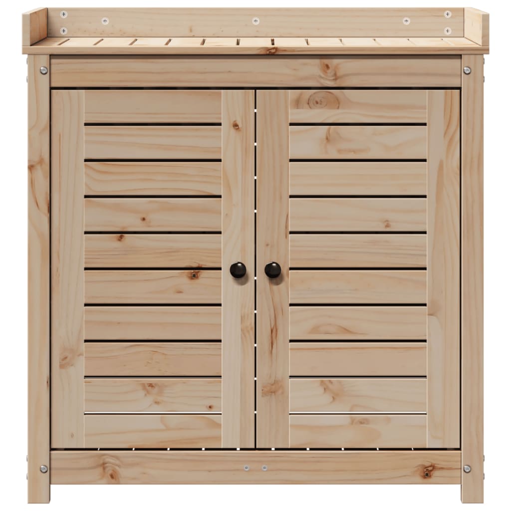 Pflanztisch mit Ablagen 82,5x50x86,5 cm Massivholz Kiefer