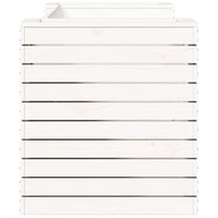 Thumbnail for Gartenbank mit Pflanzkübeln Weiß 167,5x60x65 cm Kiefernholz