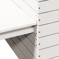 Thumbnail for Gartenbank mit Pflanzkübeln Weiß 167,5x60x65 cm Kiefernholz