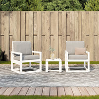 Thumbnail for 3-tlg. Garten-Lounge-Set Weiß Massivholz Kiefer