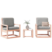 Thumbnail for 3-tlg. Garten-Lounge-Set Massivholz Douglasie