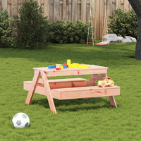 Thumbnail for Picknicktisch für Kinder 88x97x52 cm Massivholz Douglasie