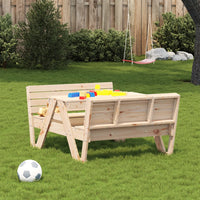 Thumbnail for Picknicktisch für Kinder 88x122x58 cm Massivholz Kiefer