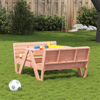 Thumbnail for Picknicktisch für Kinder 88x122x58 cm Massivholz Douglasie