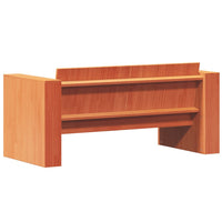 Thumbnail for Gartensofa 2-Sitzer Wachsbraun 134x60x62 cm Massivholz Kiefer