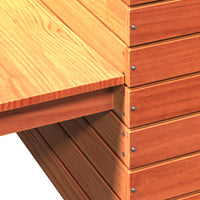 Thumbnail for Gartenbank mit Pflanzkübeln Braun 167,5x60x65 cm Kiefernholz