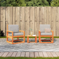 Thumbnail for 3-tlg. Garten-Lounge-Set Wachsbraun Massivholz Kiefer