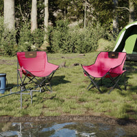 Thumbnail for Campingstühle 2 Stk. mit Tasche Klappbar Rosa