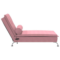 Thumbnail for Massage-Chaiselongue mit Nackenrolle Rosa Samt