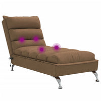 Thumbnail for Massage-Chaiselongue mit Kissen Braun Stoff