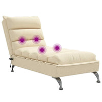 Thumbnail for Massage-Chaiselongue mit Kissen Creme Stoff