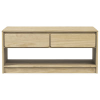 Thumbnail for Couchtisch SAUDA Eiche-Optik 99x55x45 cm Massivholz Kiefer