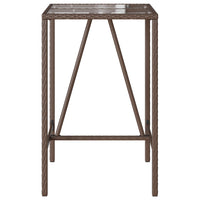Thumbnail for Garten-Bartisch Braun 70x70x110 cm Poly Rattan