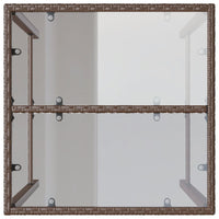 Thumbnail for Garten-Bartisch Braun 70x70x110 cm Poly Rattan