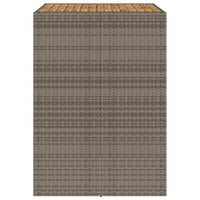 Thumbnail for Garten-Bartisch mit Holzplatte Grau 105x80x110 cm Polyrattan