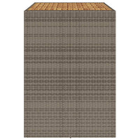 Thumbnail for Garten-Bartisch mit Holzplatte Grau 145x80x110 cm Polyrattan