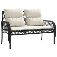 Thumbnail for 4-tlg. Garten-Sofagarnitur mit Kissen Schwarz Poly Rattan